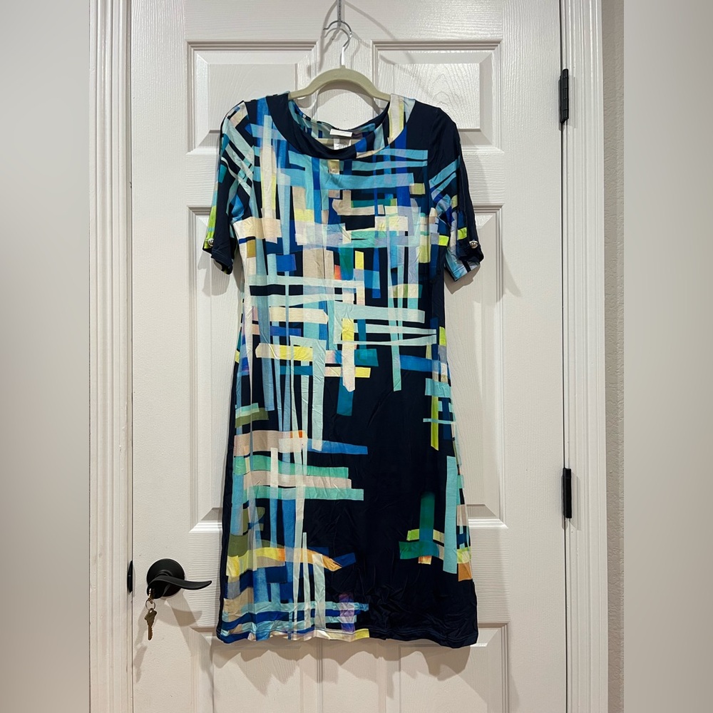 PAPILLONB BLANC Shirt Sleeve Dress Size L Made In Canada